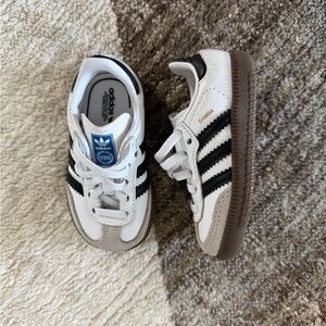 Adidas Toddler Samba White and Black Shoes